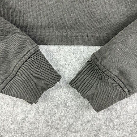 Ivy Park Cropped Hooded Sweatshirt Womens M Gray Oversized Streetwear Hoodie* - Picture 6 of 15